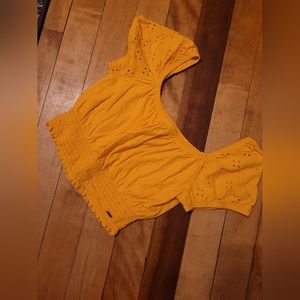 Hollister Off the Shoulder Cropped Blouse